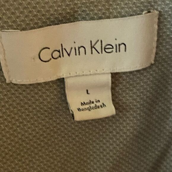 Calvin Klein Button Front Blue Long Sleeve Shirt Size Large - Picture 4 of 8